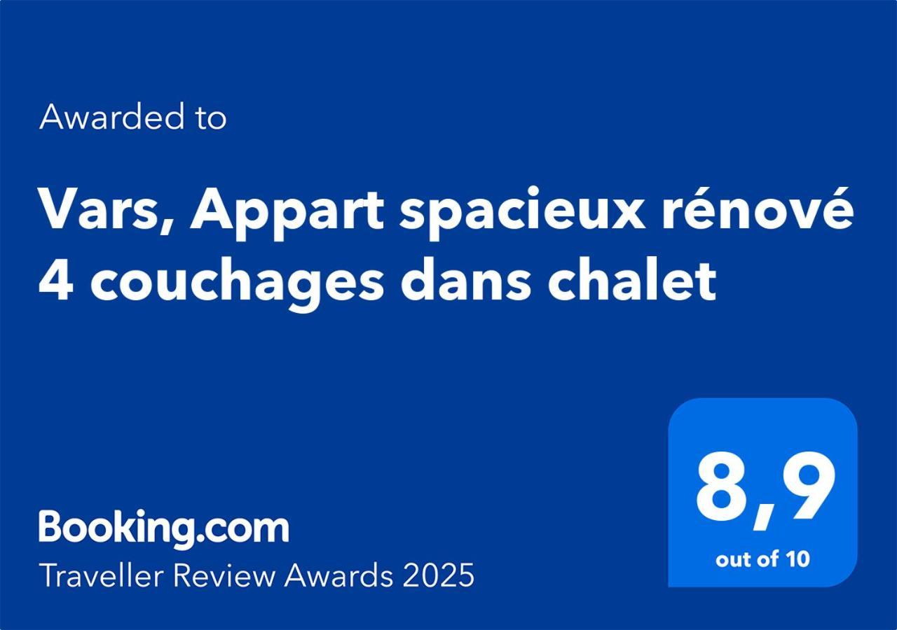 Vars, Appart Spacieux Renove 4 Couchages Dans Chalet Vars  Exteriér fotografie